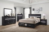 Miranda Storage Black Bedroom Set - Ella Furniture