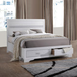 Miranda White Storage Bedroom Set - Ella Furniture