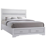 Miranda White Storage Bedroom Set - Ella Furniture