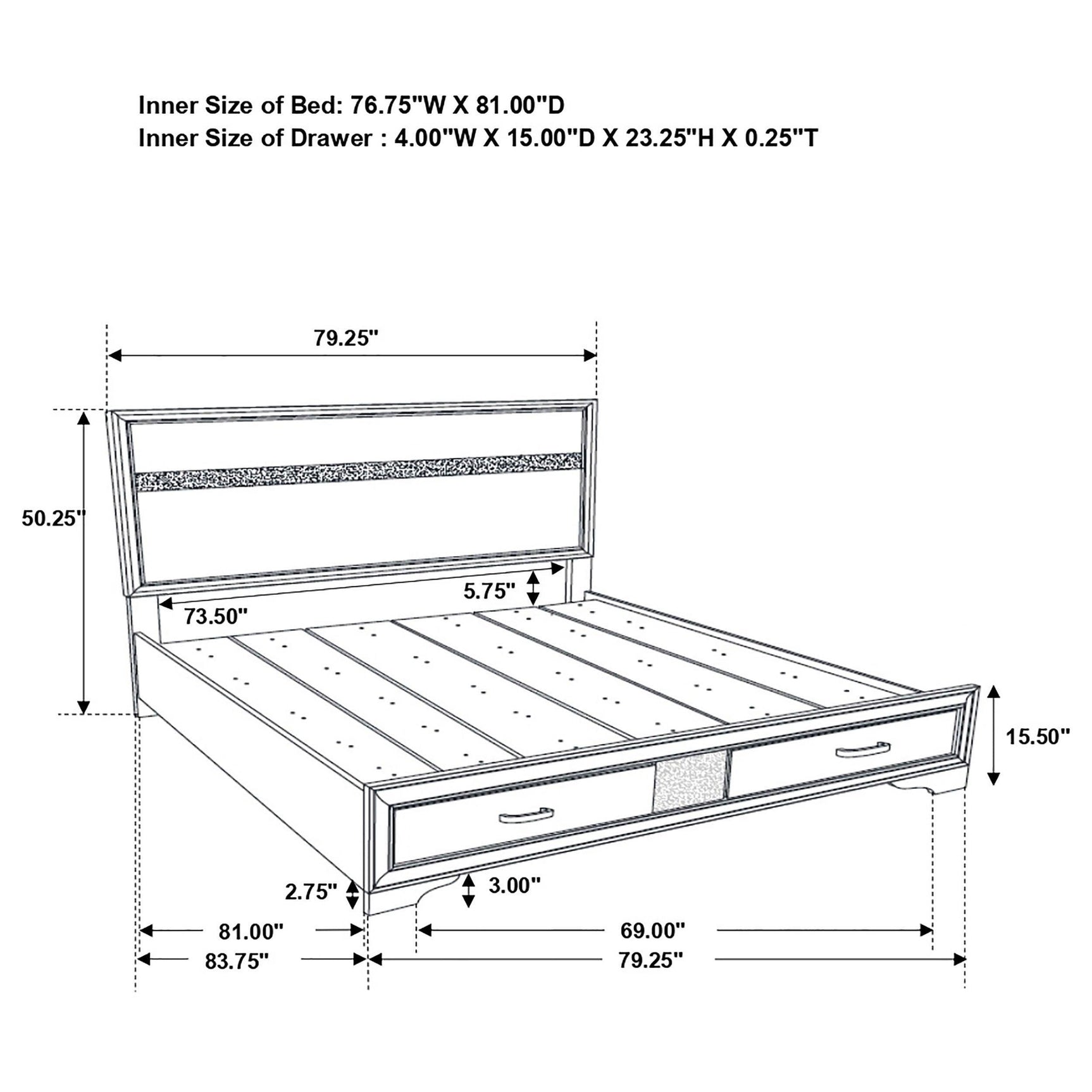 Miranda White Storage Bedroom Set - Ella Furniture