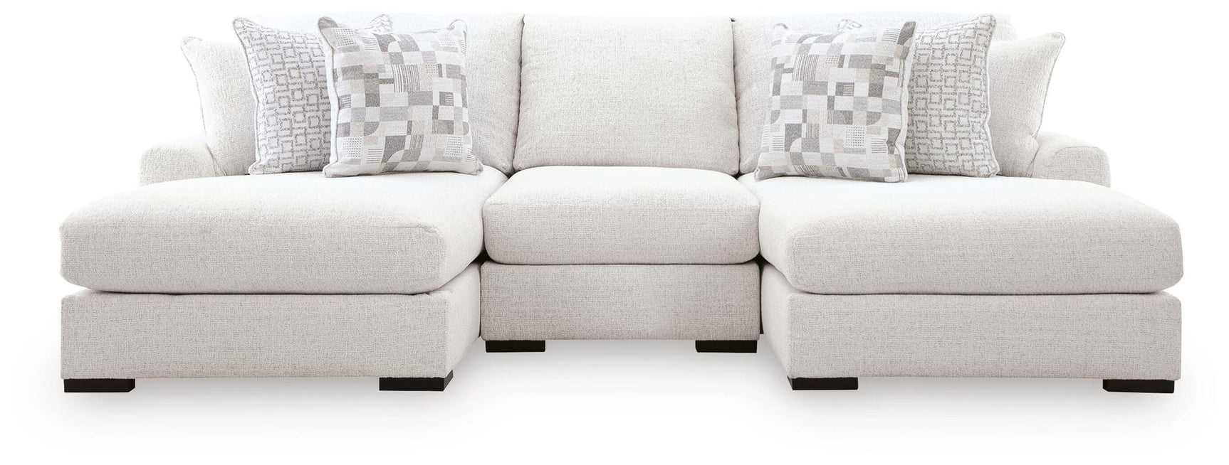 Misty-Lakes Chalk 3-Piece Double Chaise Sectional from Ella Furniture