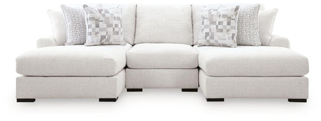 Misty-Lakes Chalk 3-Piece Double Chaise Sectional from Ella Furniture