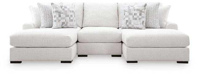 Misty-Lakes Chalk 3-Piece Double Chaise Sectional from Ella Furniture