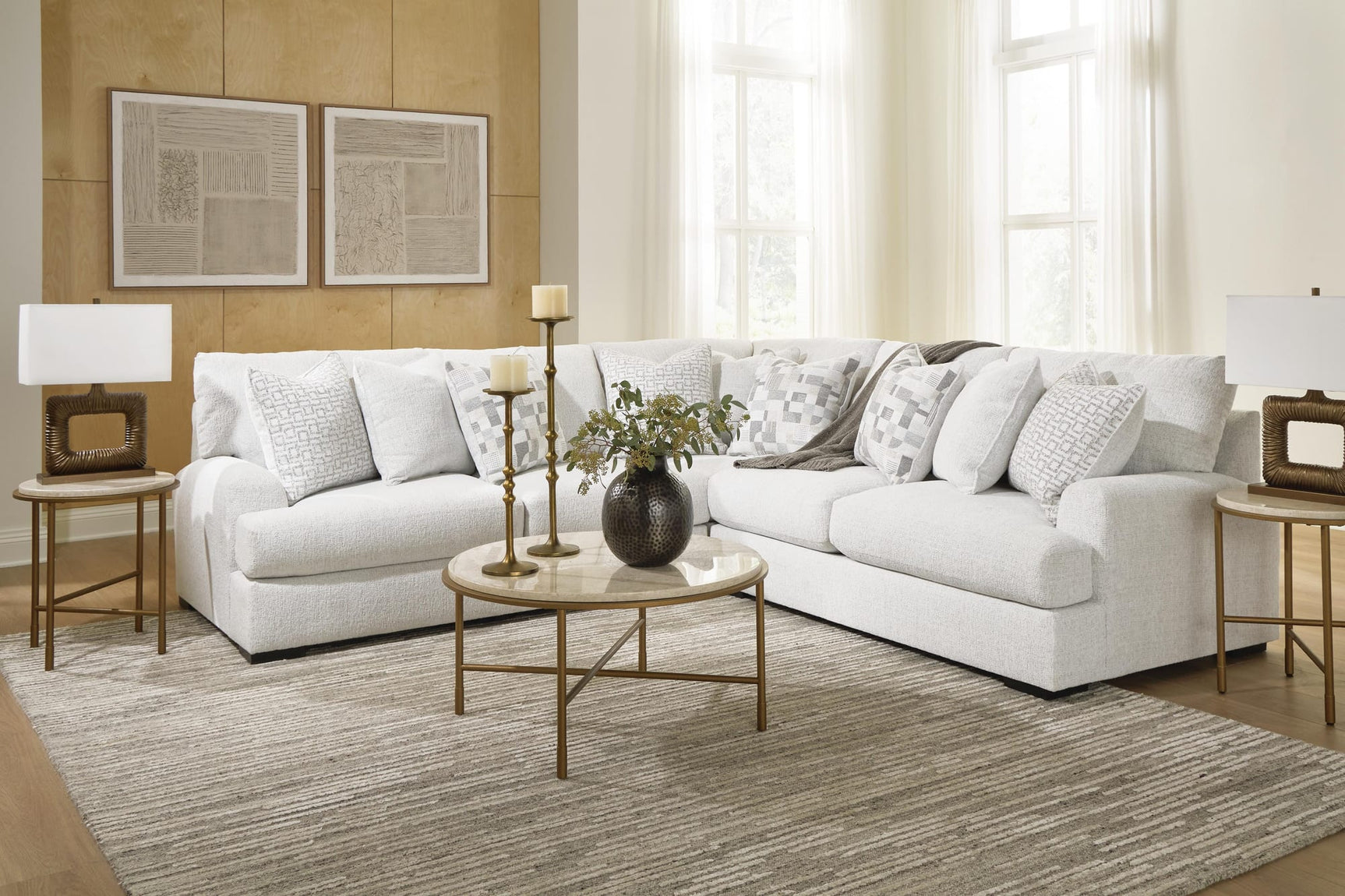 Misty-Lakes Chalk 3-Piece Sectional view 3
