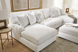 Misty-Lakes Chalk 4-Piece Double Chaise Sectional from Ella Furniture