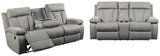 Mitchiner Fog Sofa And Loveseat - Ella Furniture