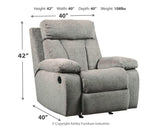 Mitchiner Fog Sofa, Loveseat And Recliner - Ella Furniture