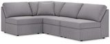 Modmax Granite Performance Fabric,Next-Gen Nuvella™ 4-Piece Sectional view 2
