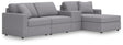 Modmax Granite Performance Fabric,Next-Gen Nuvella™ 4-Piece Sectional with Chaise from Ella Furniture