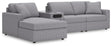 Modmax Granite Performance Fabric,Next-Gen Nuvella™ 4-Piece Sectional with Chaise from Ella Furniture
