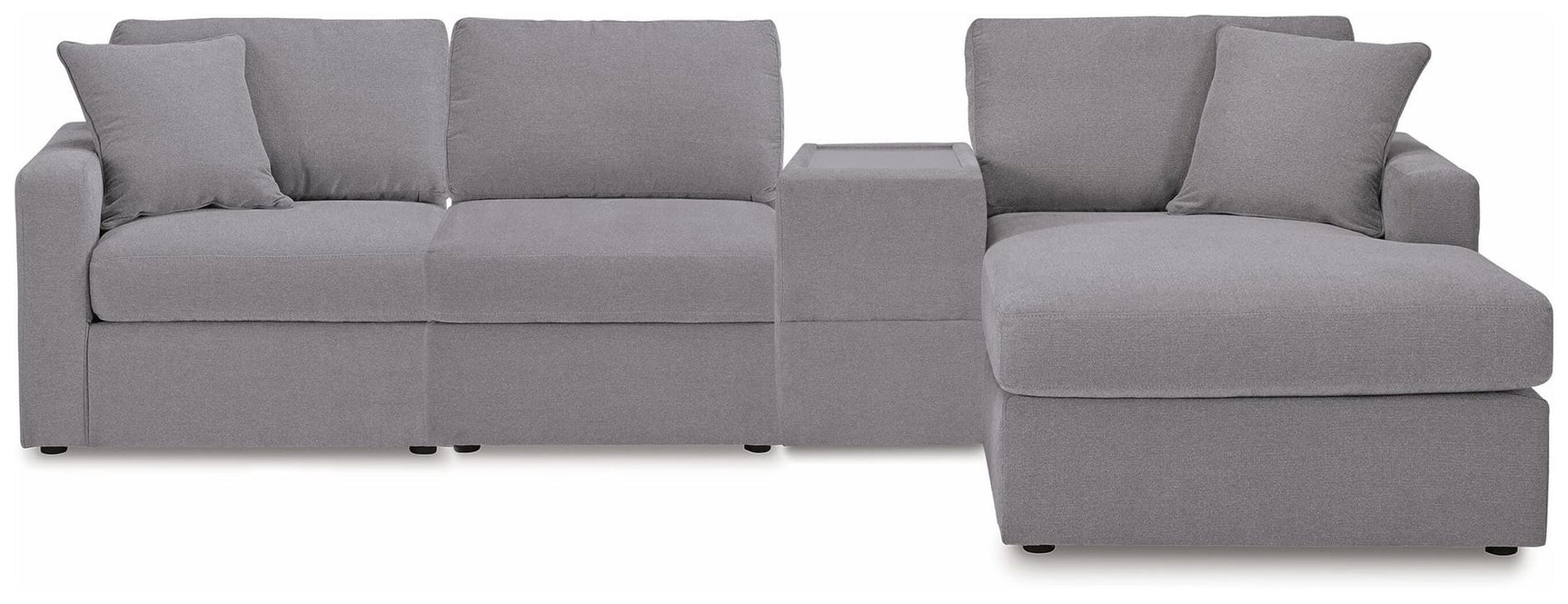 Modmax Granite Performance Fabric,Next-Gen Nuvella™ 4-Piece Sectional with Chaise view 2