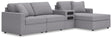 Modmax Granite Performance Fabric,Next-Gen Nuvella™ 4-Piece Sectional with Chaise view 3