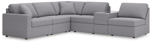Modmax Granite Performance Fabric,Next-Gen Nuvella™ 6-Piece Sectional view 3