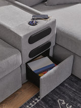 Modmax Granite Performance Fabric,Next-Gen Nuvella™ 6-Piece Sectional detail view