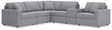 Modmax Granite Performance Fabric,Next-Gen Nuvella™ 6-Piece Sectional view 3