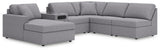 Modmax Granite Performance Fabric,Next-Gen Nuvella™ 6-Piece Sectional with Chaise from Ella Furniture