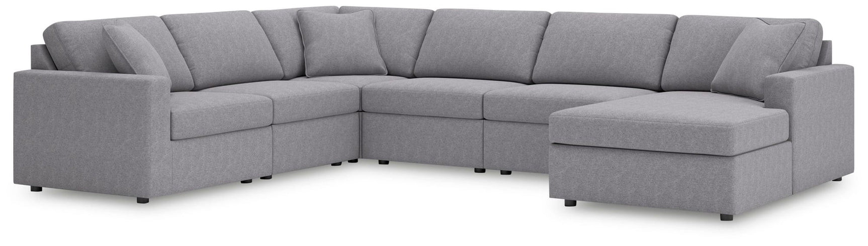 Modmax Granite Performance Fabric,Next-Gen Nuvella™ 6-Piece Sectional with Chaise view 2