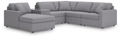 Modmax Granite Performance Fabric,Next-Gen Nuvella™ 6-Piece Sectional with Chaise view 2