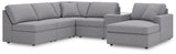 Modmax Granite Performance Fabric,Next-Gen Nuvella™ 6-Piece Sectional with Chaise view 2