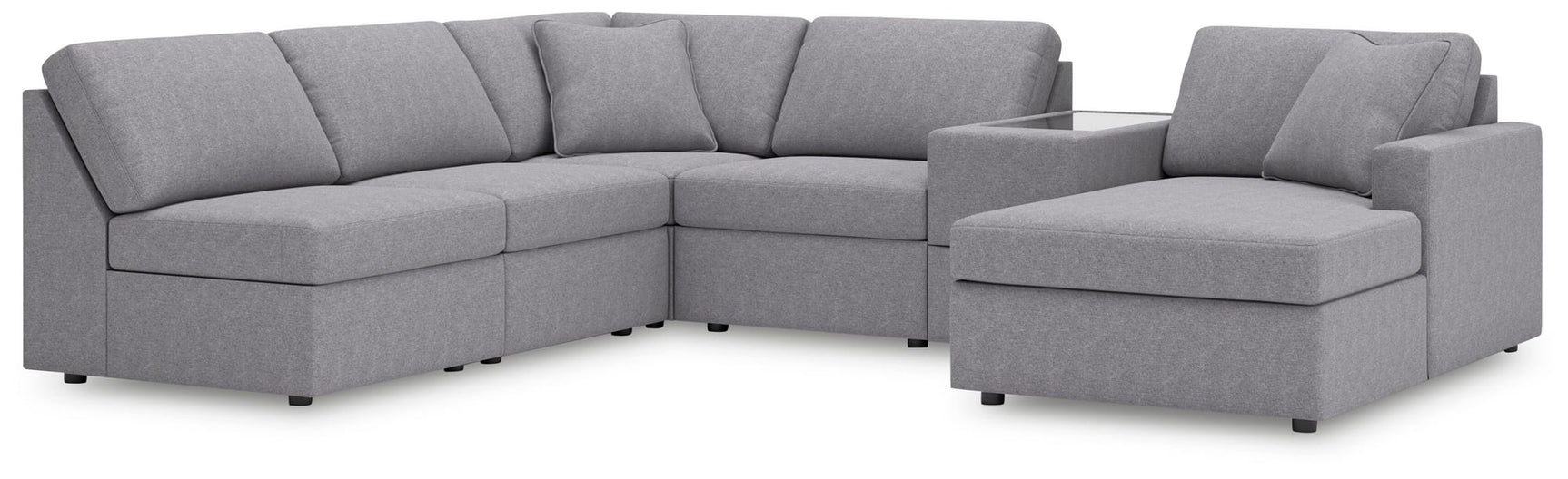 Modmax Granite Performance Fabric,Next-Gen Nuvella™ 6-Piece Sectional with Chaise view 2