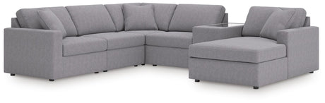 Modmax Granite Performance Fabric,Next-Gen Nuvella™ 6-Piece Sectional with Chaise view 2