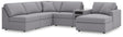 Modmax Granite Performance Fabric,Next-Gen Nuvella™ 6-Piece Sectional with Chaise view 2