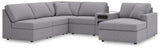 Modmax Granite Performance Fabric,Next-Gen Nuvella™ 6-Piece Sectional with Chaise view 2