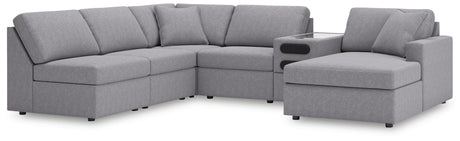 Modmax Granite Performance Fabric,Next-Gen Nuvella™ 6-Piece Sectional with Chaise view 3