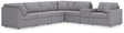 Modmax Granite Performance Fabric,Next-Gen Nuvella™ 7-Piece Sectional from Ella Furniture