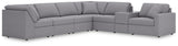 Modmax Granite Performance Fabric,Next-Gen Nuvella™ 7-Piece Sectional from Ella Furniture