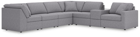 Modmax Granite Performance Fabric,Next-Gen Nuvella™ 7-Piece Sectional from Ella Furniture