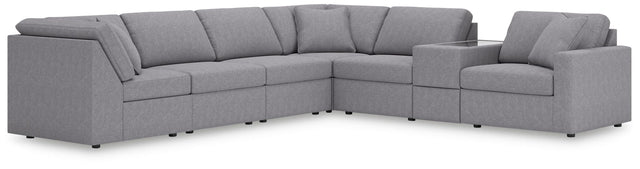 Modmax Granite Performance Fabric,Next-Gen Nuvella™ 7-Piece Sectional from Ella Furniture