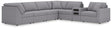 Modmax Granite Performance Fabric,Next-Gen Nuvella™ 7-Piece Sectional from Ella Furniture