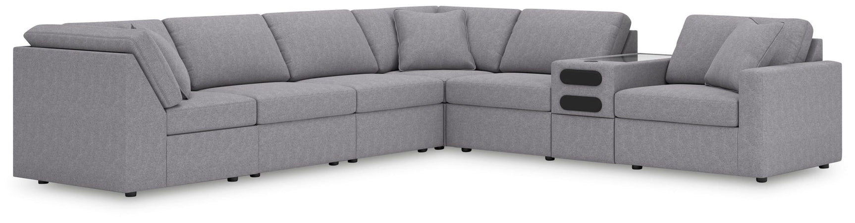 Modmax Granite Performance Fabric,Next-Gen Nuvella™ 7-Piece Sectional from Ella Furniture