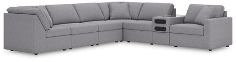 Modmax Granite Performance Fabric,Next-Gen Nuvella™ 7-Piece Sectional from Ella Furniture