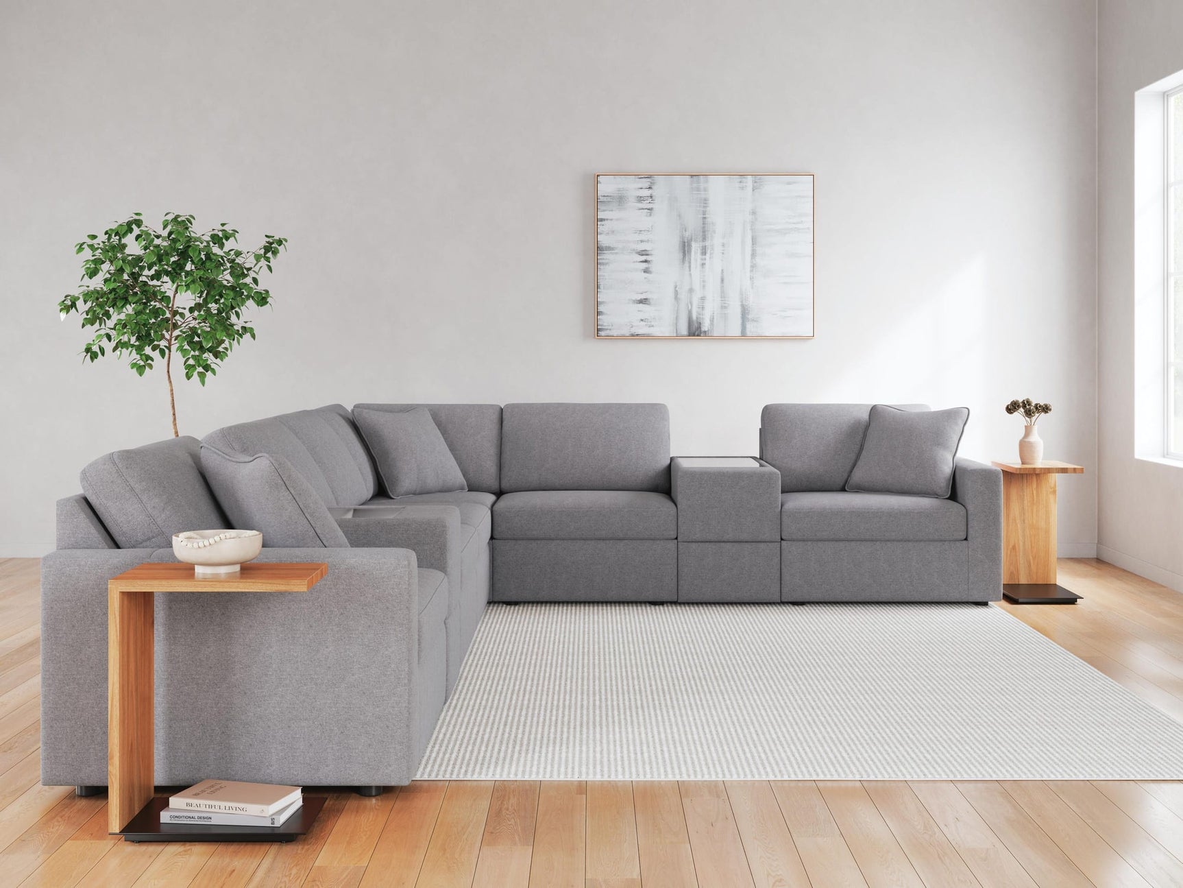 Modmax Granite Performance Fabric,Next-Gen Nuvella™ 8-Piece Sectional view 3
