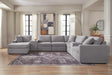 Modmax Granite Performance Fabric,Next-Gen Nuvella™ 8-Piece Sectional with Chaise from Ella Furniture