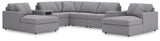 Modmax Granite Performance Fabric,Next-Gen Nuvella™ 8-Piece Sectional with Chaise view 2