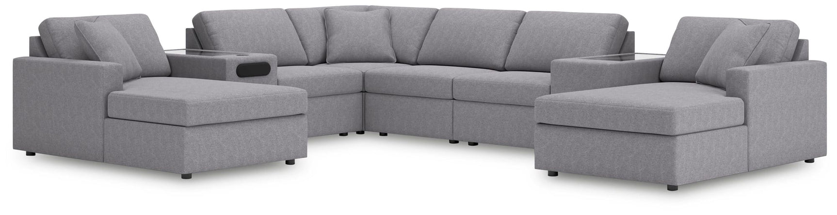 Modmax Granite Performance Fabric,Next-Gen Nuvella™ 8-Piece Sectional with Chaise view 2