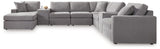 Modmax Granite Performance Fabric,Next-Gen Nuvella™ 8-Piece Sectional with Chaise view 3