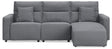 Modmax II Salt and Pepper Next-Gen Nuvella™ 3-Piece Reclining Sofa Chaise from Ella Furniture