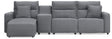 Modmax II Salt and Pepper Next-Gen Nuvella™ 4-Piece Reclining Sectional with Chaise and Console from Ella Furniture