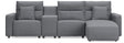 Modmax II Salt and Pepper Next-Gen Nuvella™ 4-Piece Reclining Sectional with Chaise and Console from Ella Furniture