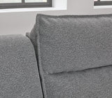 Modmax II Salt and Pepper Next-Gen Nuvella™ 6-Piece Reclining Sectional with Chaise and Audio Console detail view