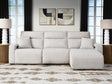 Modmax II Stone 3-Piece Reclining Sofa Chaise from Ella Furniture