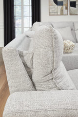Modmax II Stone 7-Piece Power Reclining Sectional with Chaise and Audio Consoles detail view