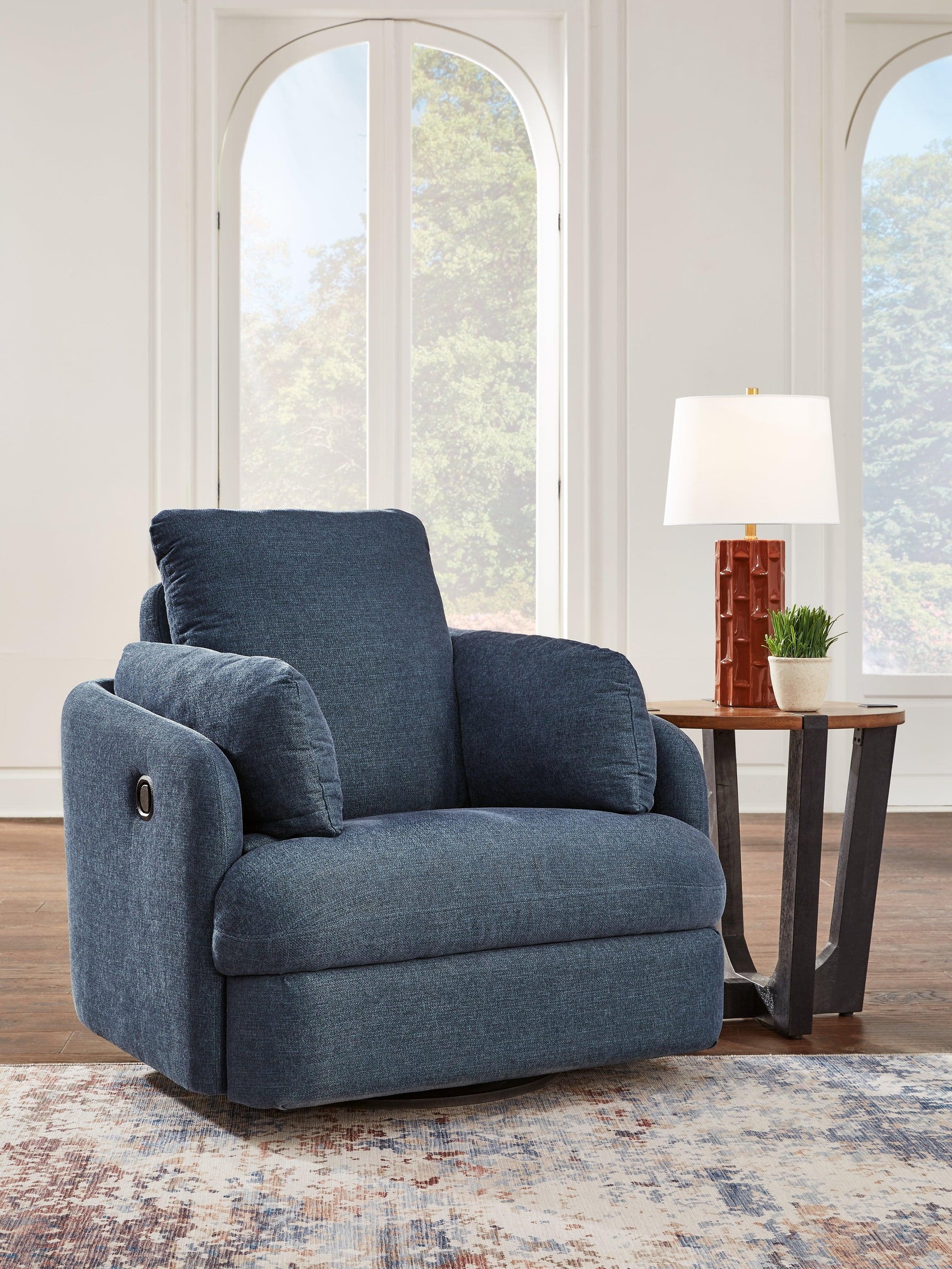 Modmax Ink Nuvella® Swivel Glider Recliner - Ella Furniture