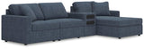 Modmax Ink Performance Fabric,Next-Gen Nuvella™ 4-Piece Sectional with Chaise from Ella Furniture