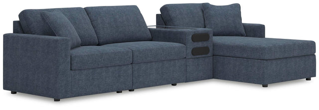 Modmax Ink Performance Fabric,Next-Gen Nuvella™ 4-Piece Sectional with Chaise from Ella Furniture