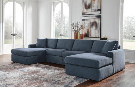 Modmax Ink Performance Fabric,Next-Gen Nuvella™ 4-Piece Sectional with Chaise from Ella Furniture